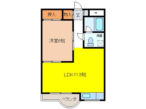 シェイーネマツノ北棟の物件間取画像